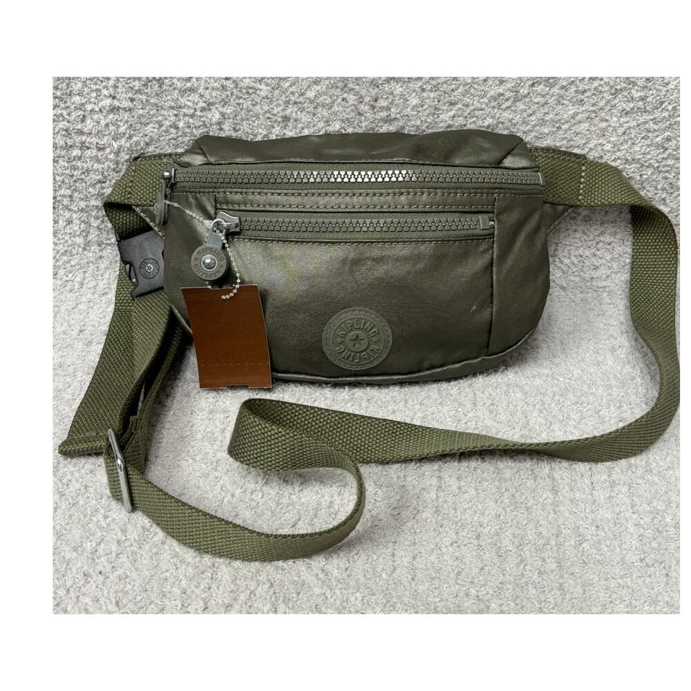 Kipling Olive Green Crossbody Waist Bag